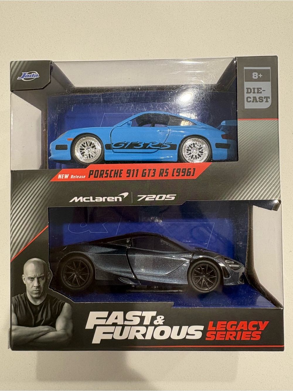 Fast & Furious Legacy Series Porsche 911 GT3 RS (996) and McLaren 720S
